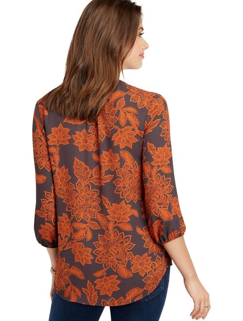 Maurices Floral Button Down Blouse