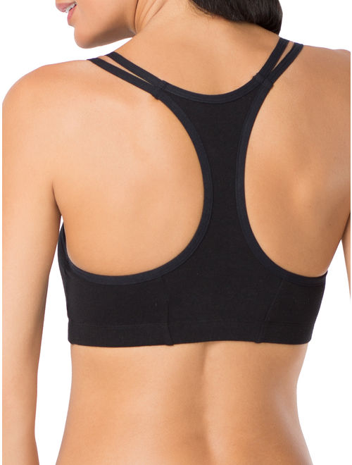 Fruit of the Loom Women's Strappy Sports Bra, Style 9036, 3-Pack