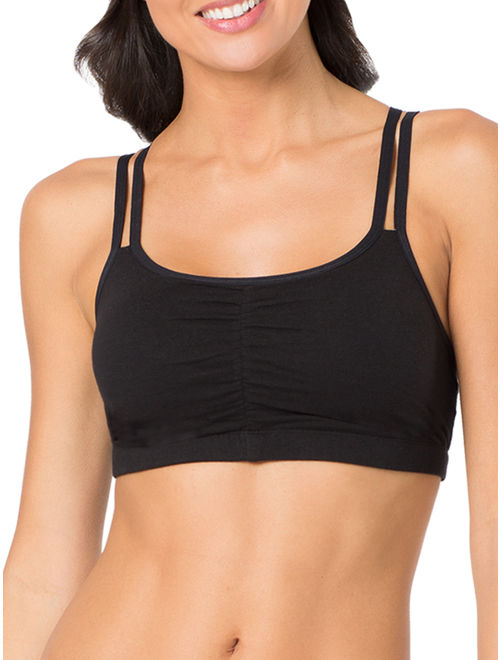 Fruit of the Loom Women's Strappy Sports Bra, Style9036, 3-Pack