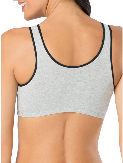 Fruit of the Loom Womens Tank Style Sports Bra, 3-Pack