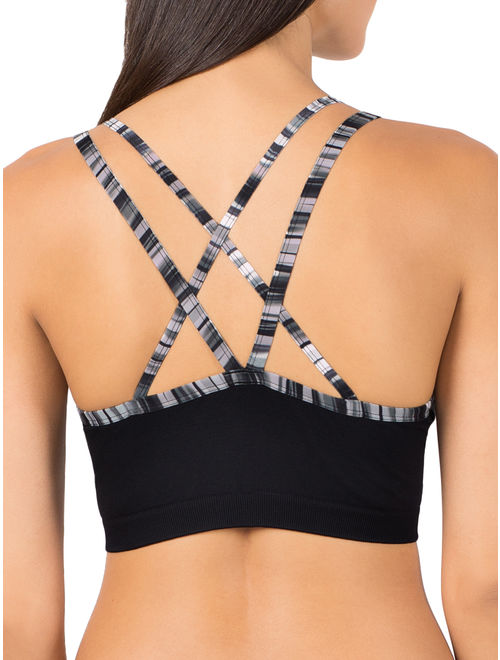 Fruit of the Loom A Fresh Collection Juniors Strappy Push-Up Sports Bra, Style FT631