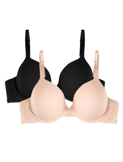 Womens Light Lined Wirefree Bra, 2-pack, Style FT799PK