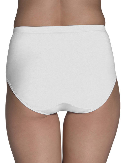 Fruit of the Loom Women's White Cotton Brief, 10 Pack