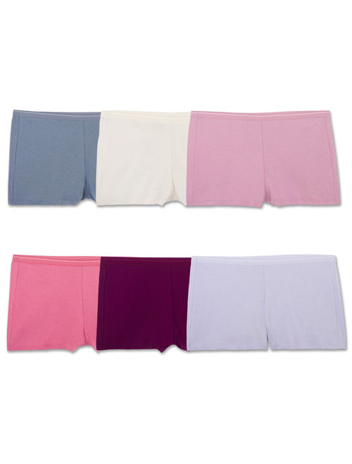 Fruit of the Loom Women's Assorted Cotton Shortie, 6 Pack