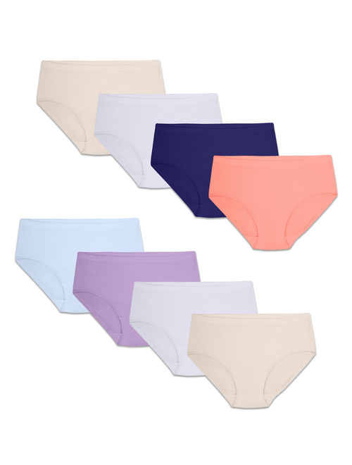 Fruit of the Loom Women's 6+2 Bonus Pack Assorted Breathable Micro-Mesh Low Rise Brief