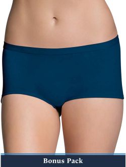 Women's 6 2 Bonus Pack Assorted Beyondsoft Boy Short Panties