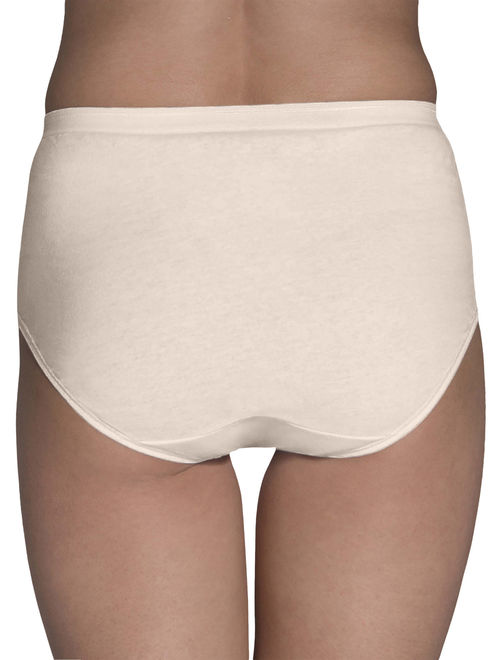 Fruit of the Loom Women's Body Tone Cotton Brief Panties, 10 Pack