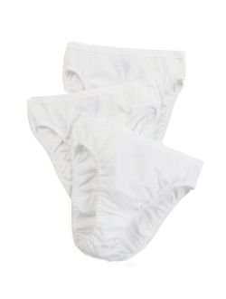 Women's 3DHICWH Cotton Hi-Cut Brief Panties - 3 Pack