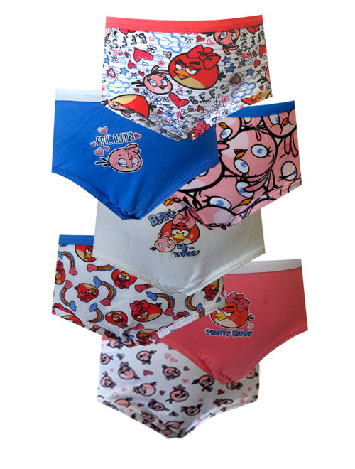 Fruit of the Loom Angry Birds 7 Pack Brief Style Panties