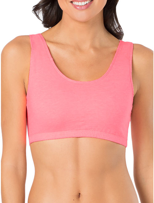 Fruit of the Loom Womens Tank Style Sports Bra 3-Pack, Style 9012