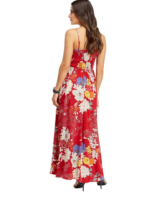 Maurices Floral Strappy Tank Maxi Dress