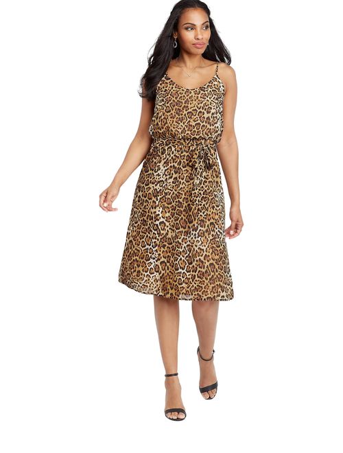 Maurices Animal Print Tie Front Dress