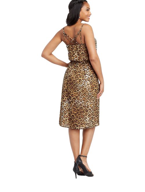 Maurices Animal Print Tie Front Dress