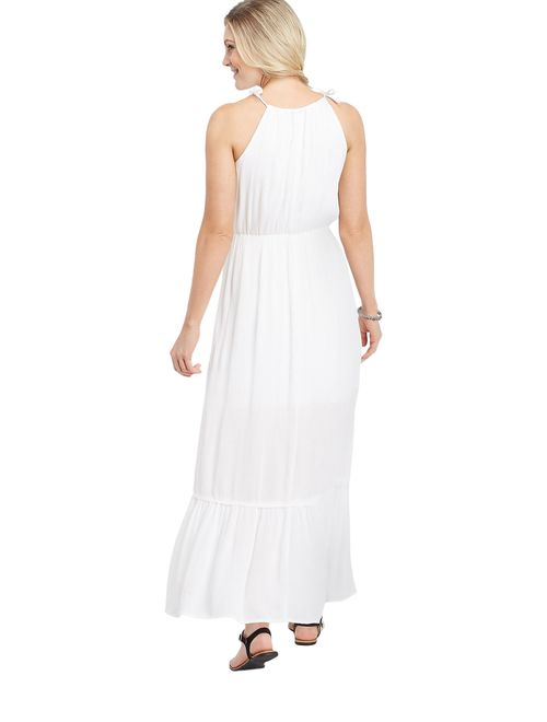 maurices Halter Top Maxi Dress - Womens Embroidered