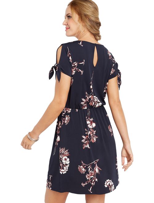 Maurices Pleated Front Floral Dress