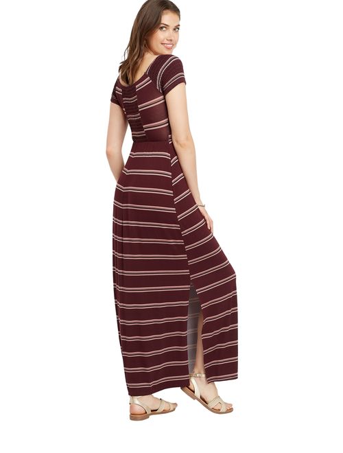 Maurices 24/7 Stripe Smocked Maxi Dress