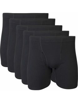 Men's Cotton Solid Covered Waistband Boxer Brief Multipack