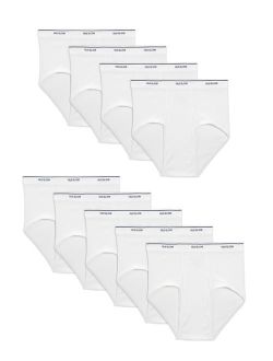 Men's Dual Defense Classic White Briefs, Super Value 9 Pack
