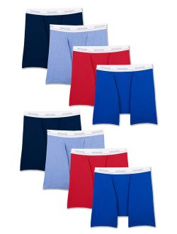 Men's Active Cotton Blend Boxer Briefs, 8 Pack