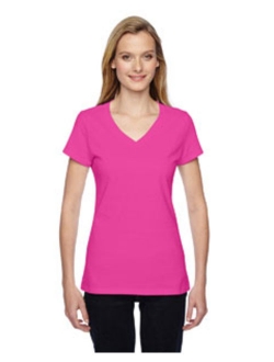 Ladies' 4.7 oz. Sofspun Jersey Junior V-Neck T-Shirt