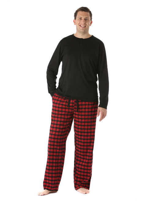 Flannel Pajama Pants with Jersey Top PJ