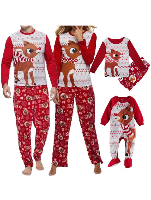 Christmas Family Matching Pyjamas Pajamas Set Xmas Santa Sleepwear Nightwear CA