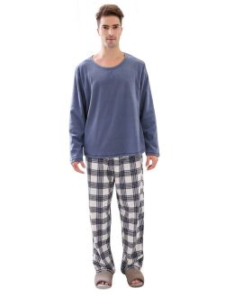 Richie House Men's Soft & Warm Lightweight Fleece Pajama Set RHM2857