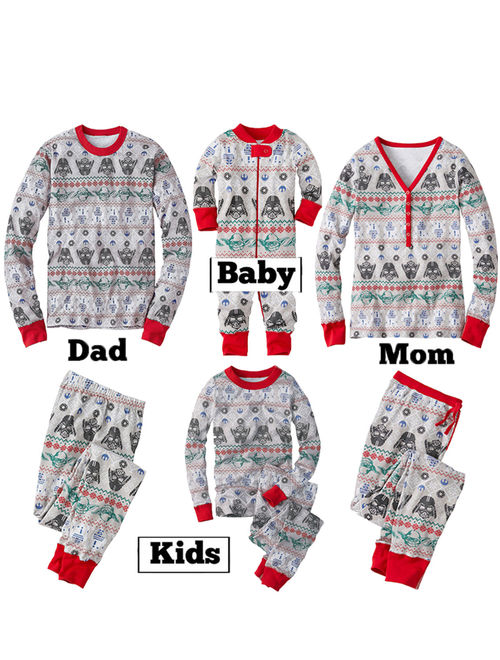 Christmas Family Matching Pajamas Set Adult Star Wars Sleepwear Nightwear PJ