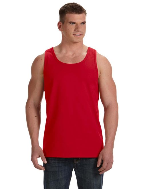 Branded Fruit of the Loom Adult 5 oz HD Cotton Tank Top - TRUE RED - 2XL (Instant Saving 5% & more)