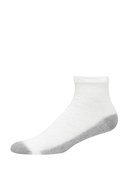 Hanes Mens Fresh IQ Ankle Cushion Socks, 12 Pack, 6-12, Black