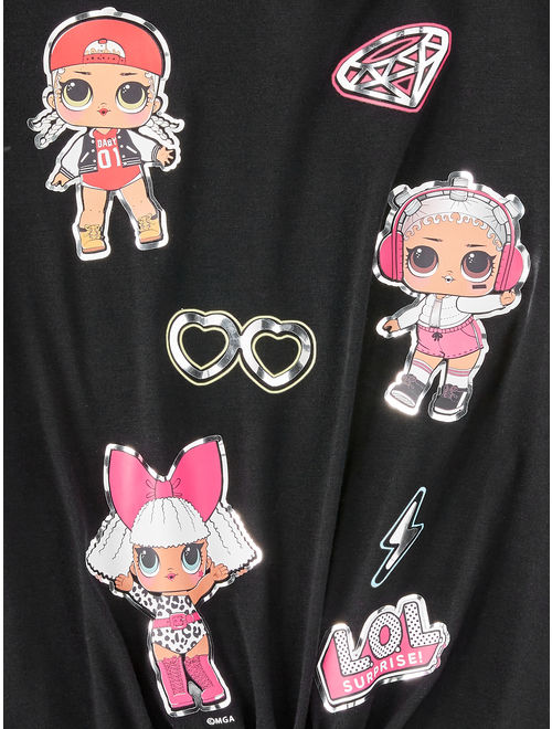 LOL Tie-Front Graphic T-Shirt (Little Girls & Big Girls)