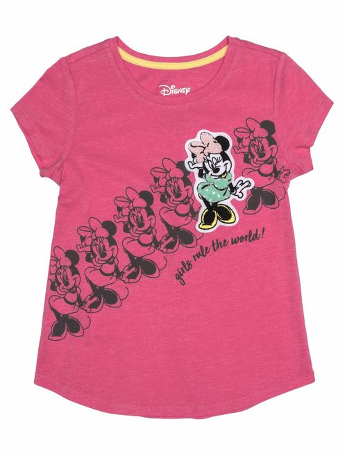 Disney Minnie Mouse Rules Chenille Patch Graphic T-Shirt (Little Girls & Big Girls)