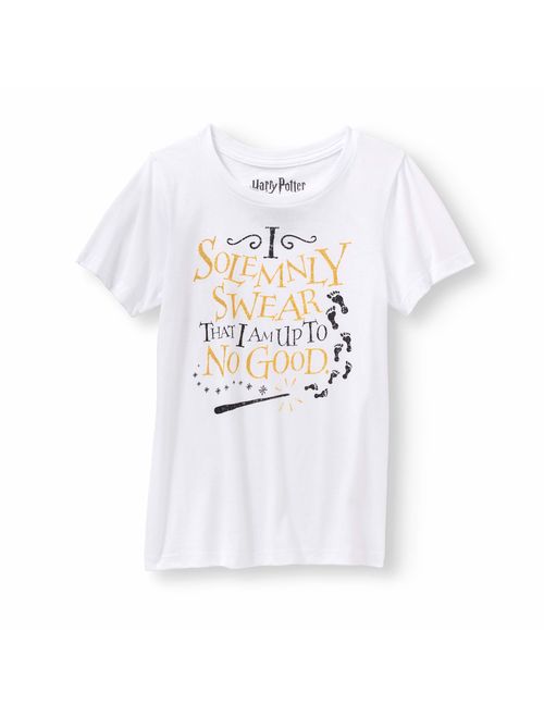 Warner Bros. Harry Potter "I Solemnly Swear" Glitter Graphic T-Shirt (Little Girls & Big Girls)