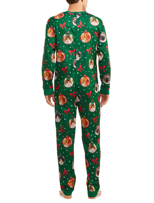 DEC 25TH Men's Sleep, Cat Ornaments Christmas Union Suit