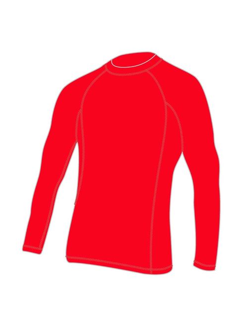 Adoretex Men's Rashguard UPF 50+ Long Sleeve Swimwear Swim Shirt (RS005M) - Red - Small