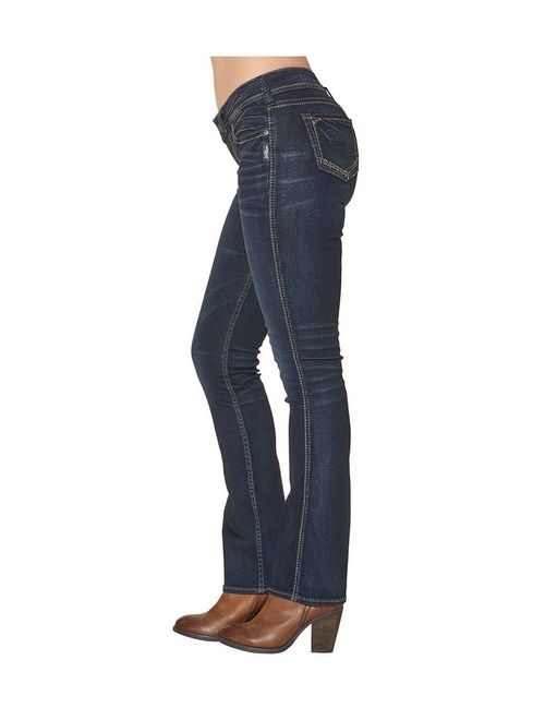 Maurices Silver Jeans Denim Womens Suki Slim Bootcut Dark Wash L93616SSX405