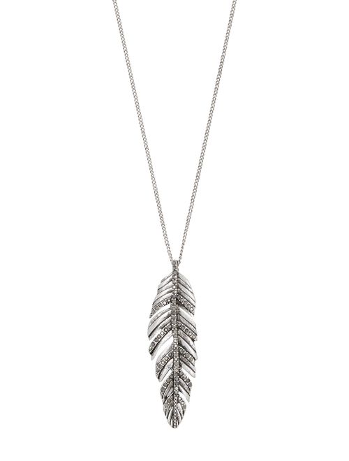 Maurices Hinged Feather Pendant Necklace