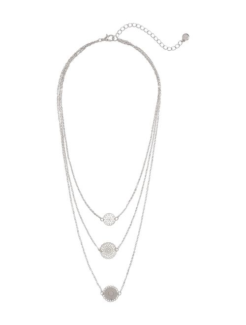 Maurices Layered Cutout Necklace