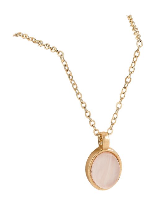 Maurices Pink Oval Dainty Necklace