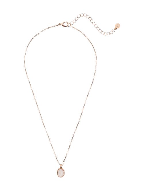 Maurices Pink Oval Dainty Necklace