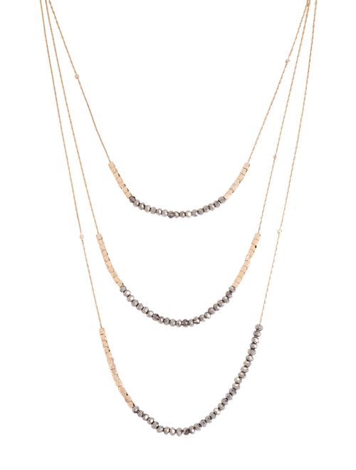 Maurices Three Row Beaded Necklace