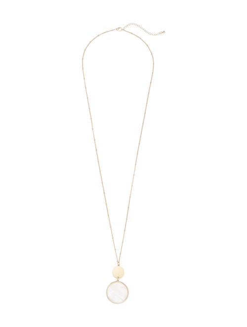 Maurices Double Drop Ivory Stone Necklace
