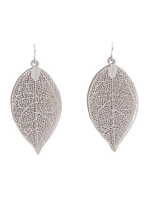 Maurices Double Layer Leaf Glitter Earring