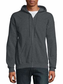 Big men's ecosmart fleece zip pullover hoodie with front pocket