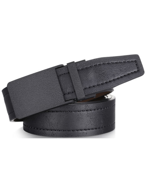 Marino Avenue Genuine Leather belt for Men, 1.3/8" Wide, Casual Ratchet Belt with Automatic Linxx Buckle
