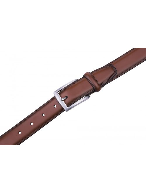 Belts For Men, Premium Genuine Leather Fashionable Classic Dress Belt - Brown