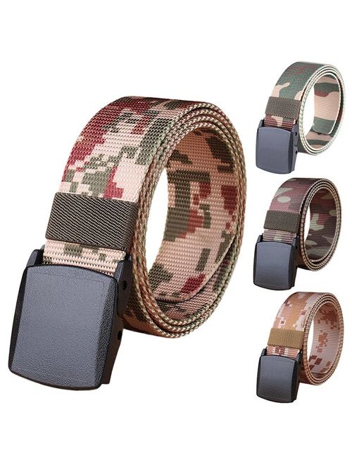 JVOGGY Men's Outdoor Tactical Camouflage Nylon Hypoallergenic Canvas Waist Belt