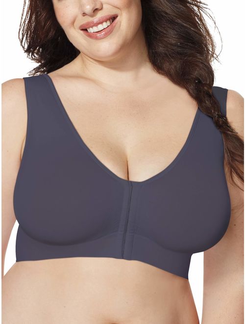 Just My Size Women's Plus Size Pure Comfort Front-Close Wirefree Bra, Style 1274