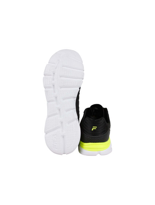 Fila Men's Memory Multiswift 2 Black / Safety Yellow White Ankle-High Running Shoe - 8M