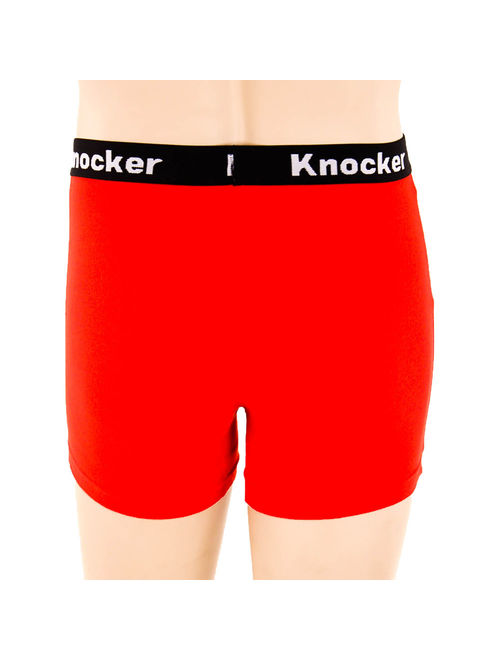Knocker Men's 4 Pack of Stretch Cotton Color Boxer Briefs